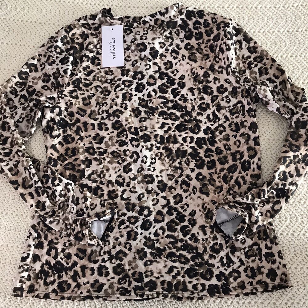 Swimsuits For All Chlorine Resistant Zip Front Long Sleeve Shirt Rash Guard 14 - Picture 3 of 4